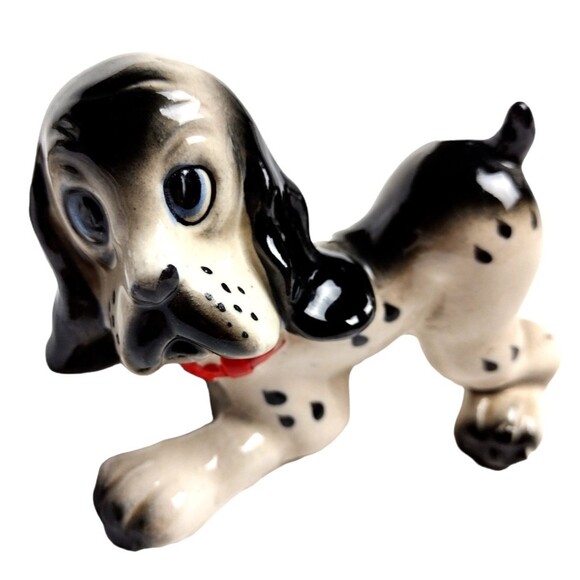 VTG Hound Puppies Salt Pepper Shakers Anthropomorphic Dog Cottagecore Ceramic - Picture 3 of 5